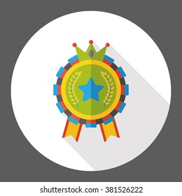 award trophy medal flat icon