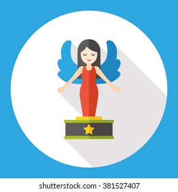 award trophy medal flat icon