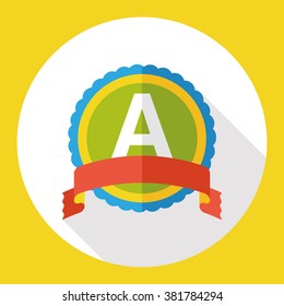 award trophy medal flat icon