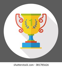award trophy medal flat icon