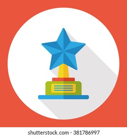 award trophy medal flat icon