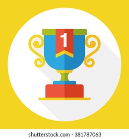 award trophy medal flat icon
