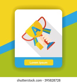 award trophy medal flat icon