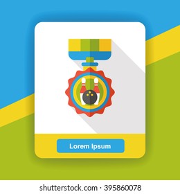 award trophy medal flat icon