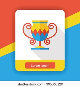 award trophy medal flat icon
