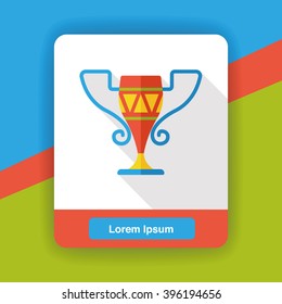 award trophy medal flat icon