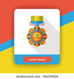 award trophy medal flat icon