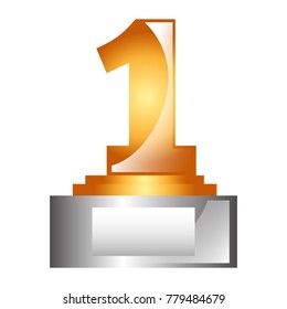 award trophy number one pedestal championship