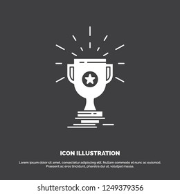 award, trophy, prize, win, cup Icon. glyph vector symbol for UI and UX, website or mobile application