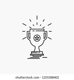 award, trophy, prize, win, cup Line Icon. Vector isolated illustration