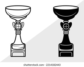 Ilustración de vectores imprimibles SVG Trophy Award