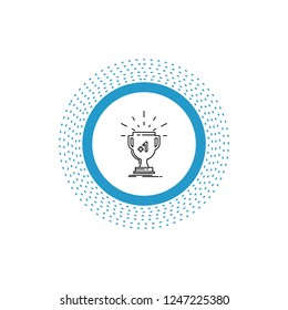award, trophy, win, prize, first Line Icon. Vector isolated illustration