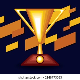 award trophy winner gold design
