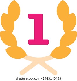Award Trophy Winner Icon Vector Flat Illustration