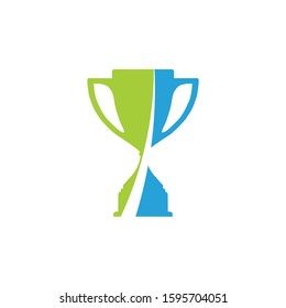 award trophy and winner logo