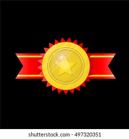 Auszeichnung für die Gewinner der Wettbewerbe. Icon im flachen Stil. Einzige Illustrationen