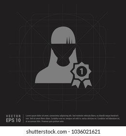 Award user Icon - Black Creative Background