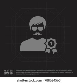 Award user Icon - Black Creative Background