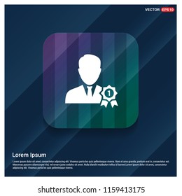 Award user Icon - Free vector icon