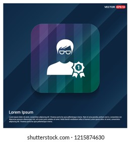 Award user Icon - Free vector icon
