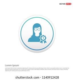 Award user Icon Hexa White Background icon template - Free vector icon