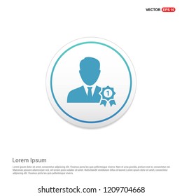Award user Icon Hexa White Background icon template - vector icon