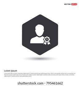 Award user Icon White Background icon template