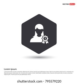 Award user Icon White Background icon template