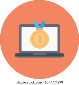icono plano de color de vector de adjudicación
