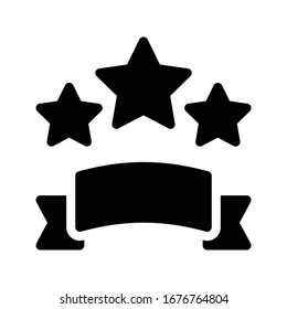 award vector glyph flat icon 