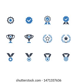 Award vector graphics icons - set 2