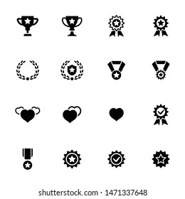 Award vector graphics icons - set 1