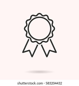 Award vector icon. Black illustration isolated on white background for graphic and web design.
