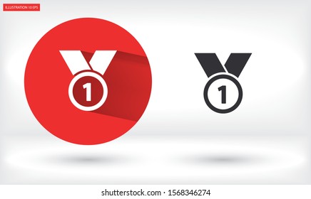 Award vector icon, flat design