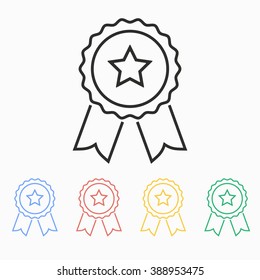 Award  vector icon. Illustration isolated on white  background for graphic and web design.