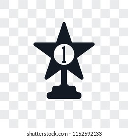 Award vector icon isolated on transparent background, Award logo concept