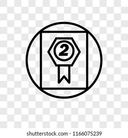 Award vector icon isolated on transparent background, Award logo concept