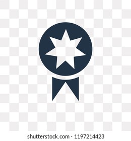 Award vector icon isolated on transparent background, Award transparency concept can be used web and mobile