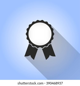 Award   vector icon with long shadow.  Illustration  for graphic and web design.