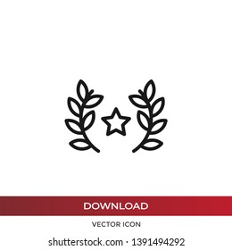 Award vector icon in modern design style for web site and mobile app