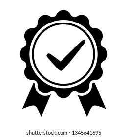 Award vector icon. Ok illustration sign. Check symbol or logo.