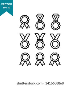 award vector icon in trendy flat style, medal icon 