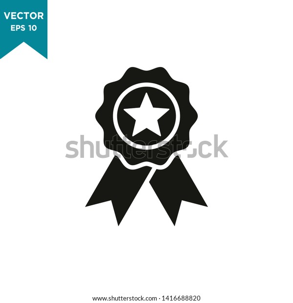 トレンディーなフラットスタイルの賞のベクター画像アイコン メダルアイコン のベクター画像素材 ロイヤリティフリー