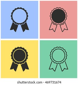 Award vector icons set. Illustration isolated for graphic and web design.