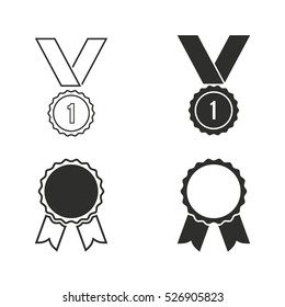 Award vector icons set. Illustration isolated for graphic and web design.