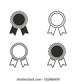 Award vector icons set. Illustration isolated for graphic and web design.