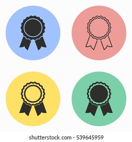 Award vector icons set. Illustration isolated for graphic and web design.