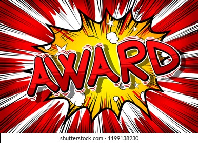 Award - Vector illustrated comic book style phrase.