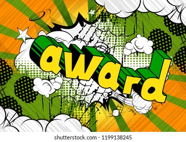 Award - Vector illustrated comic book style phrase.