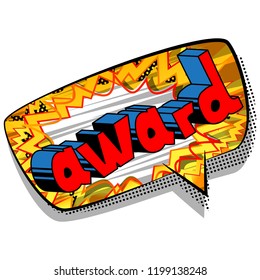 Award - Vector illustrated comic book style phrase.